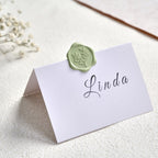 UNIQOOO Wax Seal Stickers - Eucalyptus Wedding Invitation Envelope Seal Stickers, 100 Pcs Self- Adhesive Sage Green Stickers, Perfect for Invitation, Christmas, Gift Wrapping, Party