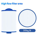 Cryspool® 06004 Filter Compatible with Artesian Spas 06-0014-12, PMA-R1/x268546 with Closed Handle(Not be Removed), 6CH-352, FC-0318, PAS40-F2M, 06-0055-12, 35 Sq. Ft Spa Filter Cartridge, 2 Pack
