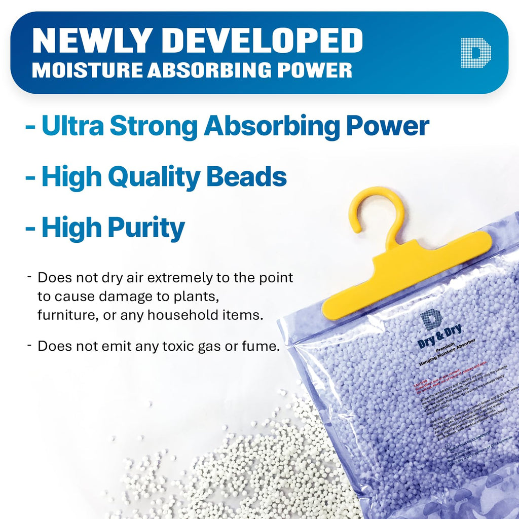 Dry & Dry 9 Packs [Net 7 Oz/Pack] Moisture Absorbers Dehumidifiers for Home Dehumidifier for Basement Dehumidifiers for Bedroom Small Dehumidifiers - Dehumidifiers Moisture Absorbers
