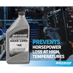 Quicksilver High Performance SAE 90 Gear Lube for Mercury Outboards and MerCruiser Sterndrives, 2.5 Gallon