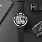 Hearkent Atomic Talking Watch Sets Itself for Visually impaired or Seniors LCD Big Number Easy-to-Read Talking Watch for Elderly (Silver)