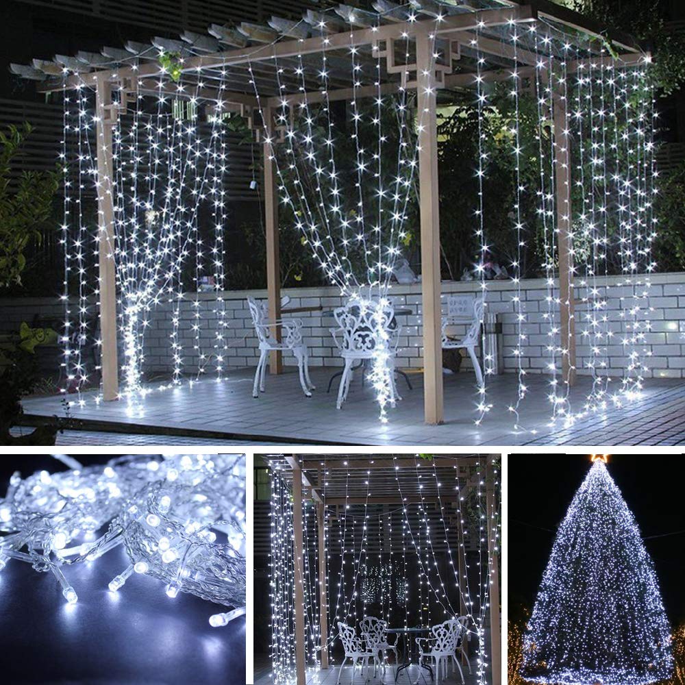 Twinkle Star, 8.26 Inches Indoor Outdoor, LED String Light for Christmas Wedding Party Home Garden Bedroom Wall Decoration (White)