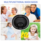 LOKFEHRE Large Portable Inflatable Hair Washing Basin for Bedridden - Wash Hair in Bed with Inflatable Shampoo Bowl.For Elderly,Disabled,Injured,Ideal Inflatable Sink for Locs Detox (Black)