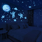 Glow in The Dark Stars for Ceiling 1106Pcs Glow in The Dark Moon and Planet Wall Decal Luminous Astronaut Universe Galaxy Space Wall Stickers Outer Space Decal for Kids Boys Bedroom Christmas Gift
