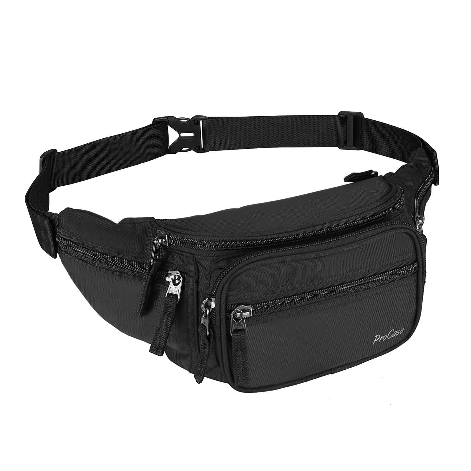 Fanny Pack Waist Packs for Men Women, Waist Bag Hip Pack for Travel Hiking Running Outdoor Sports -Black, Medium