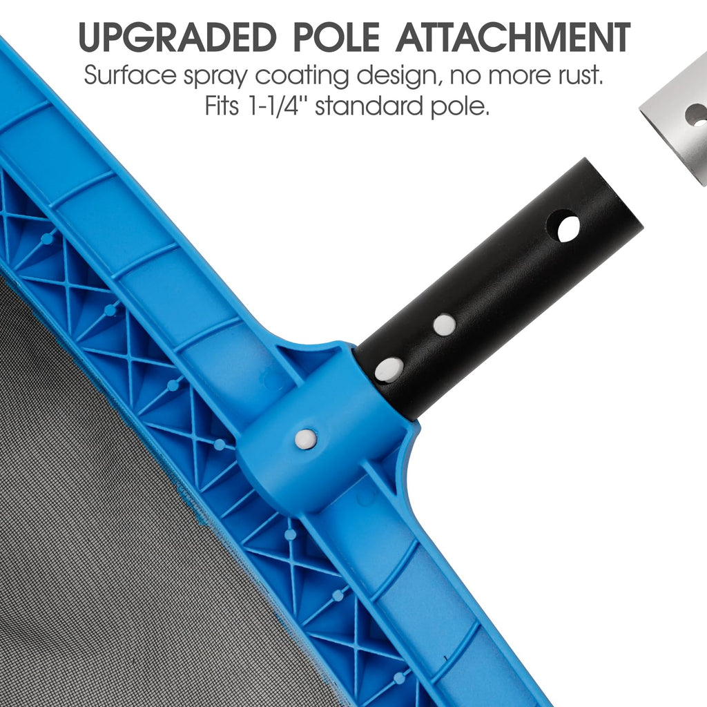 TidyMister Pool Skimmer Net with Self-Repair Fine Nylon Mesh Bag, Pool Leaf Rake for Above Ground Pools & In-ground Pools, Pool Nets for Cleaning - Original Series(No Pole)