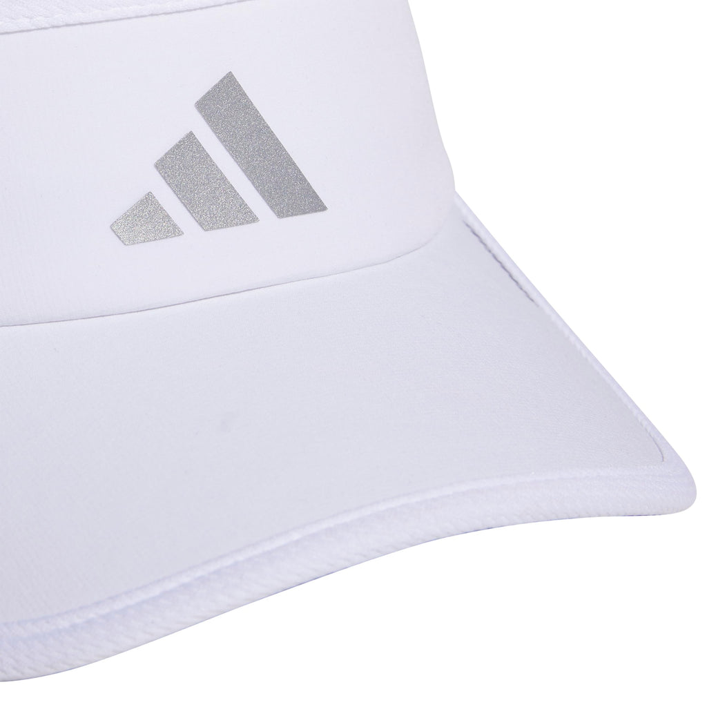 Women's Superlite Visor – Lightweight Moisture-Wicking Running Tennis Hat, White/Silver Metallic/3, OSFA
