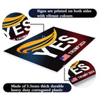 Oligei Trump Yard Signs, Trump 2024 Yard Sign 18" X 12", YES Trump Yard Signs 2024 Double Sided Fade Resistant, Take America Back Trump Signs for Yard Heavy Duty Metal H-Frames