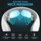 Aeiniwer Neck Massager for Pain Relief Deep Tissue,Electric Portable Lymphatic Drainage Massager with Heat,Portable Neck Massager Gift for Women Men
