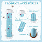 12 Pcs Sticky Fly Trap Fly Stick Indoor Outdoor Long Lasting Adhesive Fly Catcher with Hanging Hook for Wasps Gnats Bugs Insects Moths Fruit Flies Mosquitoes Spiders Fleas (Sky Blue, White)