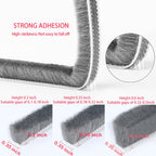 Weather Stripping Door Window Seal Strip 33 Ft, Selfadhesive Strong Adhesion, soundproofing, Draft Blocker, Dustproof, Suitable for Doors and Windows Cabinet Doors, 0.35 Wide X 0.35 Inch Thick, Gray