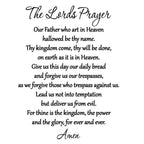 VWAQ The Lord's Prayer Bible Wall Decal Our Father Vinyl Wall Art Scripture Quote Faith Home Christian Decor Stickers
