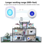 LIOTOIN Wireless Caregiver Pagers Call Button Nurse Alert System Call Bell Call Light Alert Button for Home/Elderly/Patients/Disabled 3 Transmitters 3 Plugin Receivers (600+ft Operating Range)