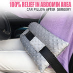 BNRendles Hysterectomy Pillows with Ice/Hot Pocket for Abdominal Surgery, Hysterectomy Recovery Must Have Gifts, Tummy Tuck Stomach Padding, Minky Dot Gray