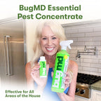 BugMD Essential Pest Control Concentrate (3 Pack) with Spray Bottle 32 oz, BugMD Cockroach Catcher (1 Pack) and BugMD Bed Bug Trap (1 Pack) Bundle