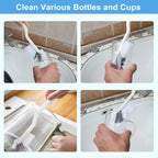 Dfacio 11Pcs Crevice Cleaning Brush Set, Hard Bristle Cleaning Supplies for Kitchen, Bathroom, Corner, Sink, Cup, Teapot, Bottle, Blender