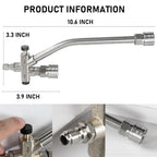 Hourleey Foam Cannon Dual-Connector Accessory, Pressure Washer Double Tip Attachment for Soap Cannon with 7 Power Washer Sprayer Nozzles, 1/4" Quick Connect, 4000 PSI