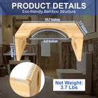 Toilet Stool,7 Inches Foldable Bamboo Squat Poop Stool for Children Adults Seniors,Ergonomic Design for Comfortable Squatting,Sturdy Potty Stool for Bathroom Toilet.