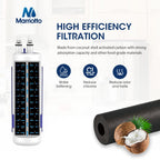 MARRIOTTO MRW1 Refrigerator Water Filter Compatible with Whirlpool W10295370A, EDR1RXD1, Filter 1, W10295370, P4RFWB, P8RFWB2L, 46-9930, 46-9081 Refrigerator Water Filter | Pack of 3