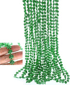 GIFTEXPRESS Green Shamrock Bead Necklaces - 72 Piece Party Favor Clover Beads for Men, Women & Kids - 33" Plastic Decoration Beaded Necklace - Bulk Pendant Accessories for St. Patricks Day, Mardi Gras & Christmas