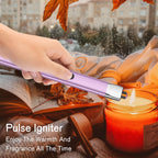 REIDEA Lighter Electronic Candle Lighter USB Rechargeable with Security Lock, Windproof Fast Heat Sinking, Non-Slip Switch Electronic Lighter for Candle, Grill, Camping (Lavender Purple)