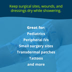 TIDI AquaGuard Sheet – 7” x 7” – Shower Protection Sheet – Self-Adhesive Moisture Barrier – Made Without Latex – Wound Cover For Showering – 7 Sheets Per Package – Home Medical Supplies (50010-PKG)