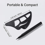 All-in-One Silicone Makeup Stencil Tool, Black, Eyeliner Guide, Eyeshadow Aid, Mascara Shield, Lip Contouring