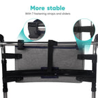 Joiish Walker Basket with Cup Holder, Folding Walker Accessories Bag for Senior, Stay Upright, Large Storage & Easy to Use