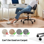 WASJOYE Office Chair Mat for Hard Floor, 36 x 48 in Transparent Hard Floor Protector Cover Home Floor Mat for Computer Desk Rolling Chair