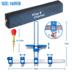Cabinet Hardware Jig, Cabinet Handle Jig with Automatic Center Punch, Avoid Jitter Caused by Direct Drilling. Use for Handles and Pulls on Drawers/Doors, Perfect Set.