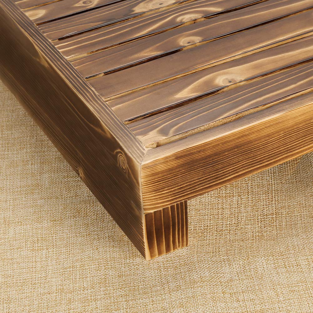 URFORESTIC Solid Wood Indoor/Outdoor 3 1/2" High Riser Step - Non-Slip All Weather Top & Feet Mobility Assistance