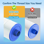 Hot Tub Spa Filter Cartridge, Compatible with Unicel 6CH-502, Filbur FC-0311, Master Deluxe M60506, Magnum AR50, PAS50SV-F2M, Baleen AK-90161, Excel Filters XLS-604 Artesian Spas Filter,2 Pack