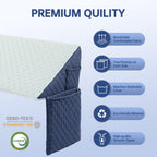 Welzona King Size Wedge Pillow Headboard/Bed Wedge Pillow for Headboard, Bed/Mattress Gap Filler (0-6"), Triangle Pillow Wedge for Gap, Comfortable High Density Foam Pillow (76"x 10"x 6")