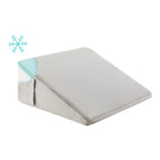 Bedluxe Wedge Pillow for Sleeping, 12 inch Elevated Support Bed Wedge Pillow, Breathable Triangle Pillow Wedge with Cooling Memory Foam Top - Removable Washable Cover, Grey