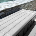 XtremepowerUS Universal Heavy Duty 2-Step Spa & Hot Tub Step Porch Steps with Large Storage Compartment Non-Slip Resistant Step Stairs 36" Inches Long Stool Pool Ladder, Grey