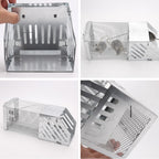 Humane Mouse Trap, [2024 New] Single Door Continuous Rat Hole Mouse Trap, Combined Automatic Continuous Rat Traps Cage, Easy to Set Mice Catcher for Indoor and Outdoor, Sensitive Pedal Rat Trap (1pc)