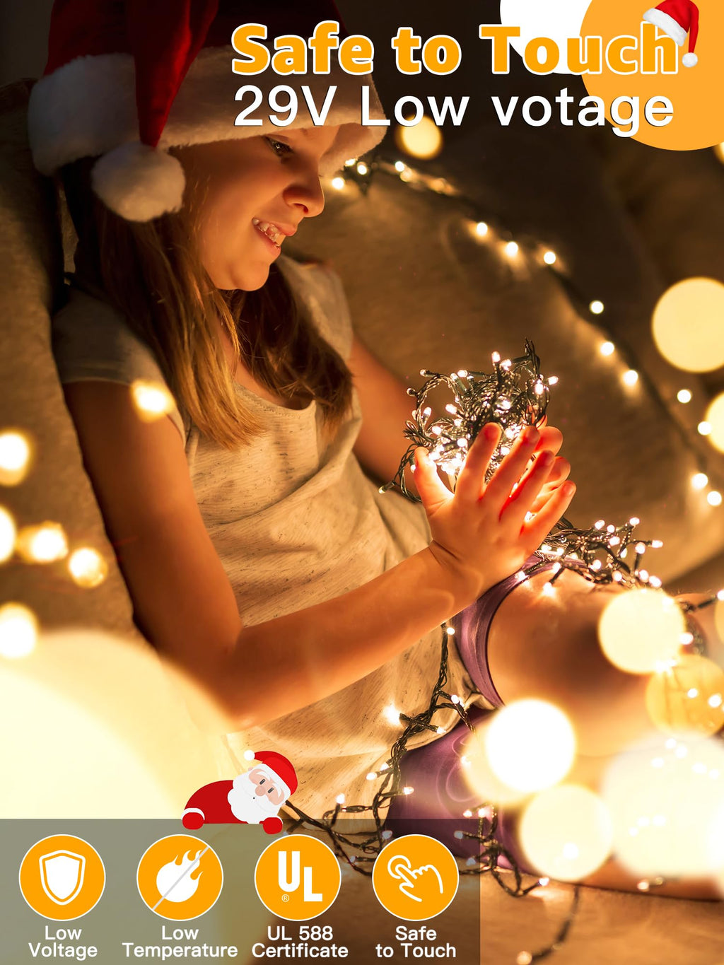 BrightChristmas 1000 LED 328 FT Christmas Lights, Waterproof Outdoor String Lights with Remote and Timer, Christmas Tree Lights with 8 Modes Dimmable, Fairy Lights for Holiday Decor (Warm White)