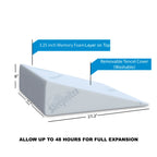 Sleepnitez 8" Bed Wedge Pillow for Sleeping, Luxurious 3.25" Top Layer Memory Foam Wedge Pillow, Acid Reflux Pillow for GERD, Anti Snoring Pillow Wedge for Sleeping Pregnancy Wedge Pillows