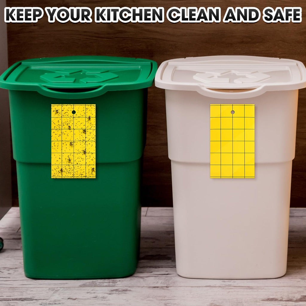 Qualirey 150 Pcs Yellow Sticky Trap for Gnats 3 x 5'' Dual Side Sticky Fruit Fly Trap with Tie Plant Sticky Trap for Flying Insect Fungus Bugs Flying Sticky Trap Sticky for Indoor Outdoor