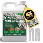 1 Gallon Quick Dry Mulch Gravel Binder Glue, Clear Mulch Glue, Strong Mulch Glue, Mulch Lock and Pea Gravel Stabilizer, Non-Toxic Mulch Glue, Mulch Rock Glue for Landscaping Pea Gravel & Bark