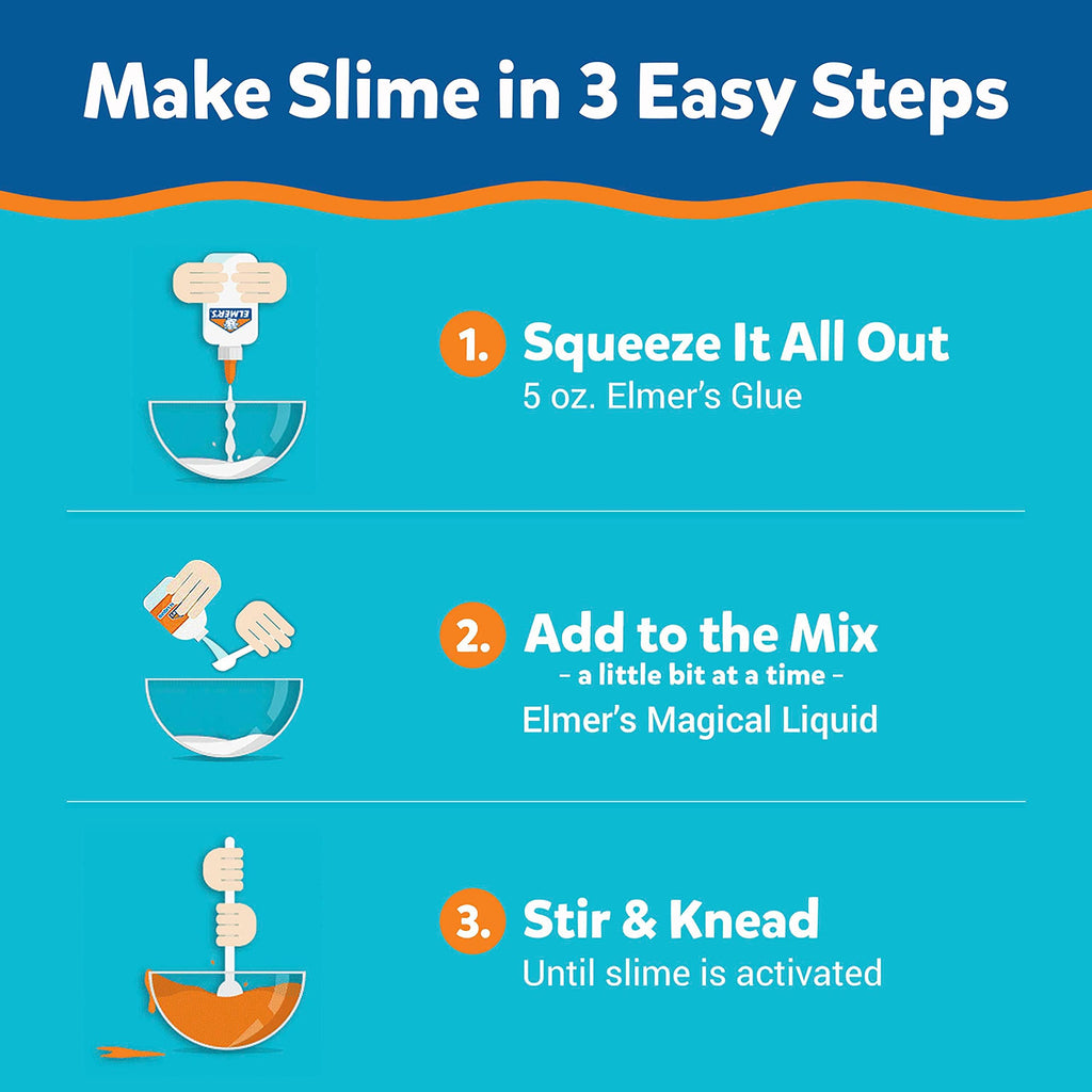 Elmer's Celebration Slime Kit, Complete Slime Supplies with Assorted Magical Liquid Slime Activators and Assorted Liquid Glues, 10 Count, Perfect for Parties and Activity Time
