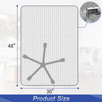 Office Chair Mat for Carpet, Clear Chair Mat with Studs for Low Pile Carpeted Floors, Transparent Thick and Sturdy Carpet Floor Protector for Desk Chair on Office, Home, Gaming - 30"x48"Rectangle