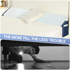 Welzona King Size Wedge Pillow Headboard/Bed Wedge Pillow for Headboard, Bed/Mattress Gap Filler (0-6"), Triangle Pillow Wedge for Gap, Comfortable High Density Foam Pillow (76"x 10"x 6")