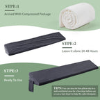 King Size Bed Wedge Pillow - for Headboard Gap/Headboard Pillow/Mattress Wedge /Bed Gap Filler (76"x10"x6") - Bloster Triangle Pillow for Sleeping To Fill Gap (0-8") Between Headboard and Mattress