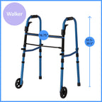 Medline Walker and Cane Combo Kit for Caregivers, Seniors and Adults: Mobility Aid for Seniors, Adults with Leg or Foot Injuries - 1 Ct.
