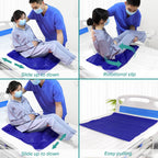 YHK Tubular Slide Sheet for Patient Transfer, Sliding Draw Sheets to Assist Moving Elderly,Slides for Cars, Hospital Bed, Home Care(Blue, 28"x28"(72x72cm)
