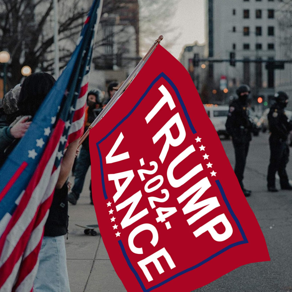 Trump Vance 2024 Flags 3x5 Outdoor Made in USA-Double Sided 3 Ply Heavy Duty Red Trump Vance 2024 Flags Banner for Outside with 2 Brass Grommets UV protection Fade Resistant for Indoor Outdoor