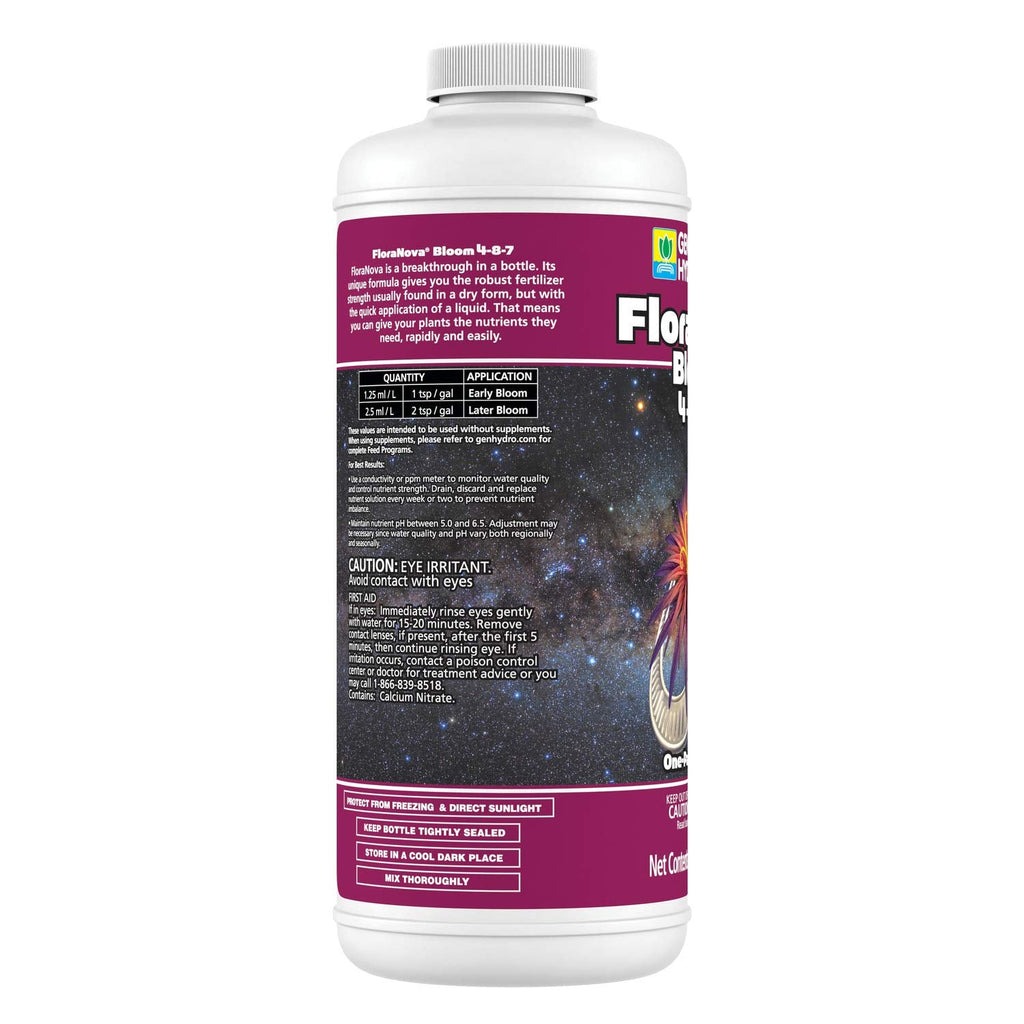 General Hydroponics FloraNova Bloom, One-Part Nutrient, 1 Quart