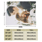 QETXVI Custom Blanket with Photos Text Customized Blanket Personalized Flannel Throw Blankets for Adult Kid Birthday Christmas Halloween Fathers Mothers Valentines Gift - 40"x 50"