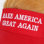 Trump 2024 Hat with Hair,Donald Trump Make America Great Again Wig Hat Embroidered Ultra Adjustable MAGA Baseball Cap (Red MAGA Hat with Hair)